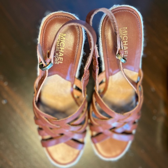 Size 7.5, Michael Kors, Carmel colored wedges - Picture 2 of 8